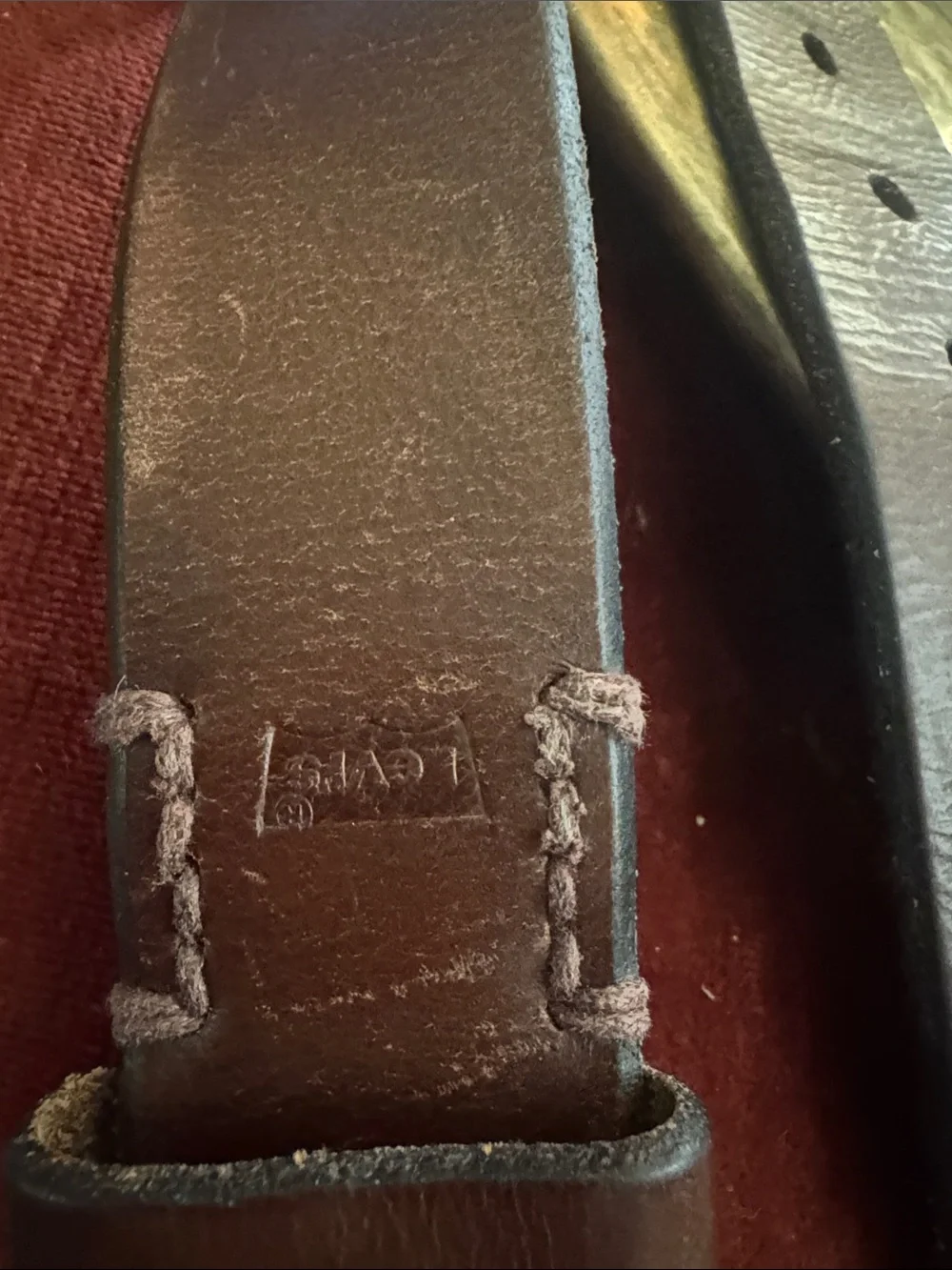 Levi's Brown Leather Belt with Silver Buckle